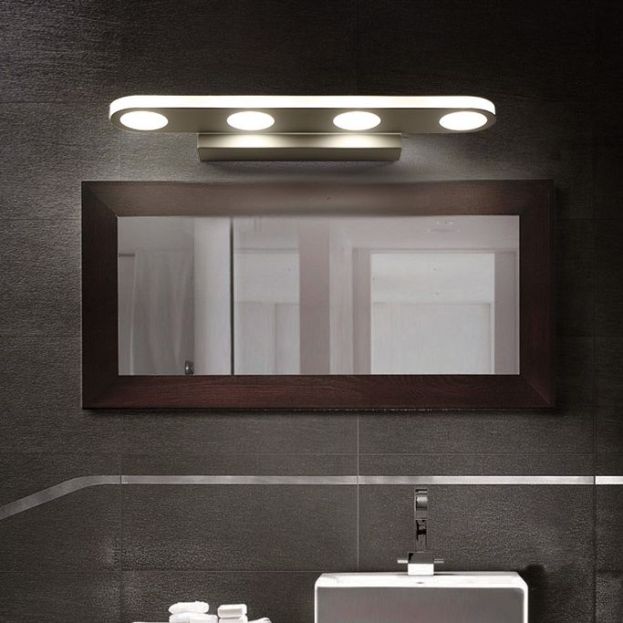Leigh Modern Oval Bathroom Wall Lamp above bathroom mirror