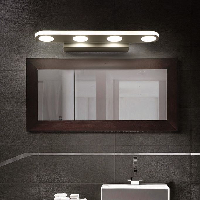 Leigh Modern Oval Bathroom Wall Lamp above bathroom mirror