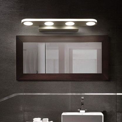 Leigh Modern Oval Bathroom Wall Lamp above bathroom mirror