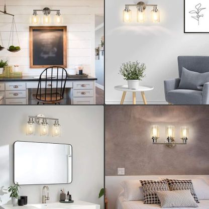 Alessio Nickel Wall Lamp in Living Room, Bathroom, Bedroom and Home Office.