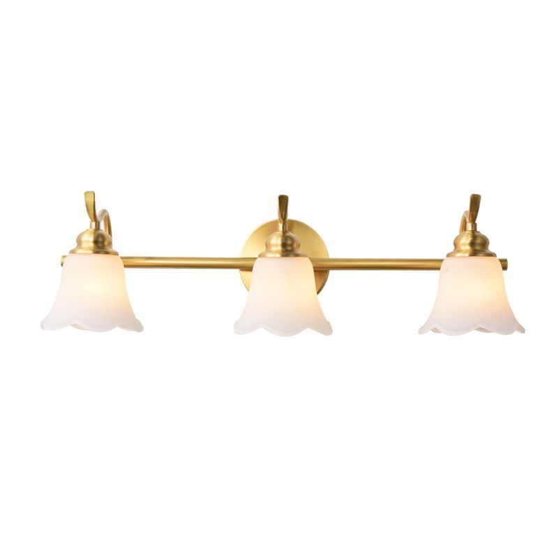 Félicie gold flower wall lamp for vanity lighting