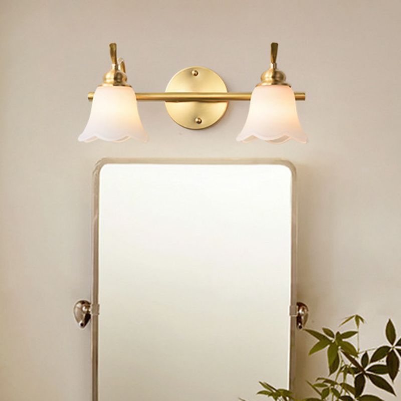 Gold Flower Wall Lamp Bathroom Lighting