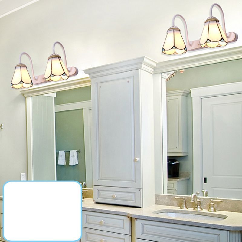 Flower Wall Lamps in Bathroom - Las Sola Lighting