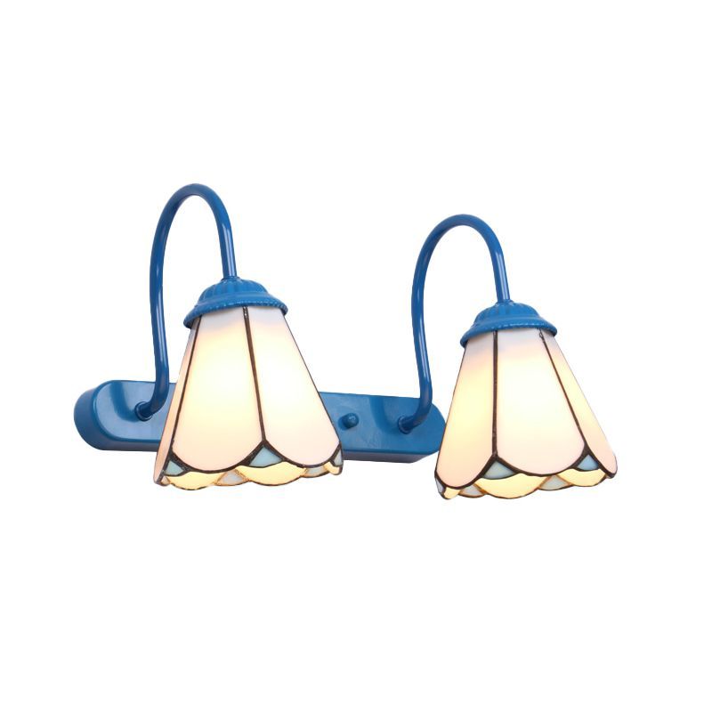 Blue Baxter Flower Metal Wall Lamp - Las Sola Lighting