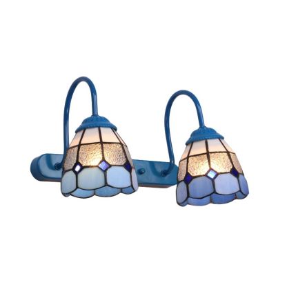 Blue Flower Wall Lamp - Baxter Vintage Style Lighting