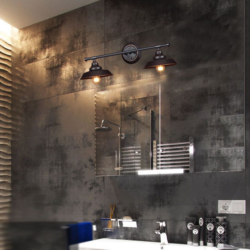 Alessio Retro Bowl Wall Lamp in Bathroom