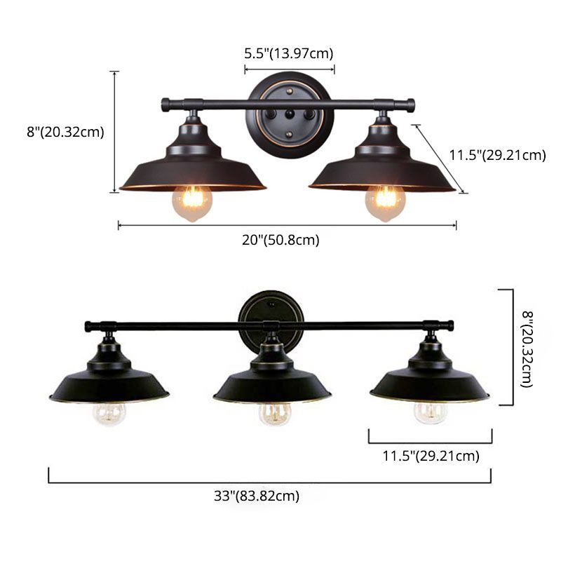 Alessio Retro Wall Lamp dimensions