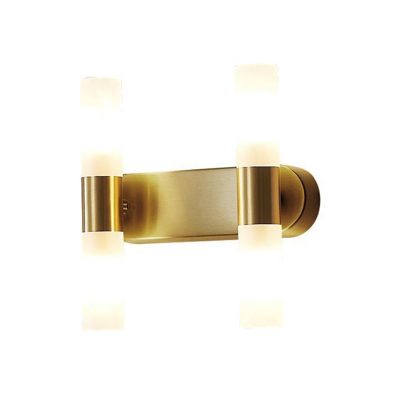 Leigh Modern Gold LED Wall Lamp - Cylindrical Design