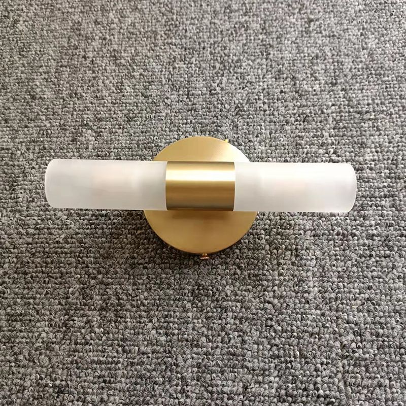Leigh Modern Gold Cylindrical Wall Lamp close up