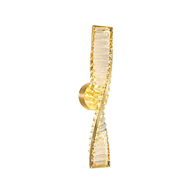 Kristy DNA Wall Lamp - Gold Metal and Crystal