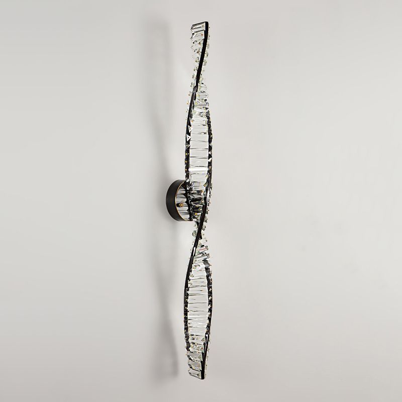 Kristy DNA Wall Lamp - Crystal and Metal Detail