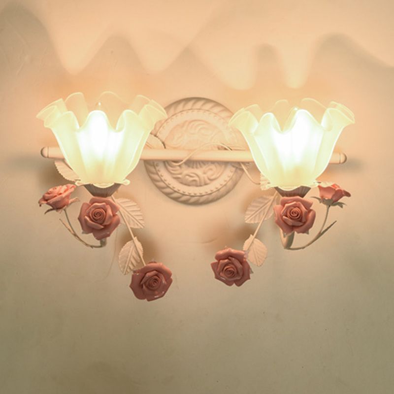 Félicie Flower Wall Lamp with Rose Detailing