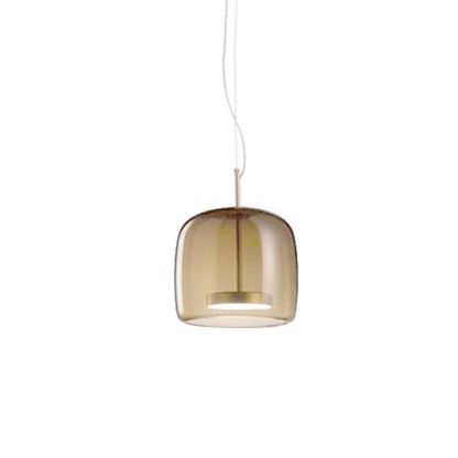 Smoky glass pendant light for modern kitchens Minimalist Cylindrical Metal/Glass Pendant Light, Kitchen