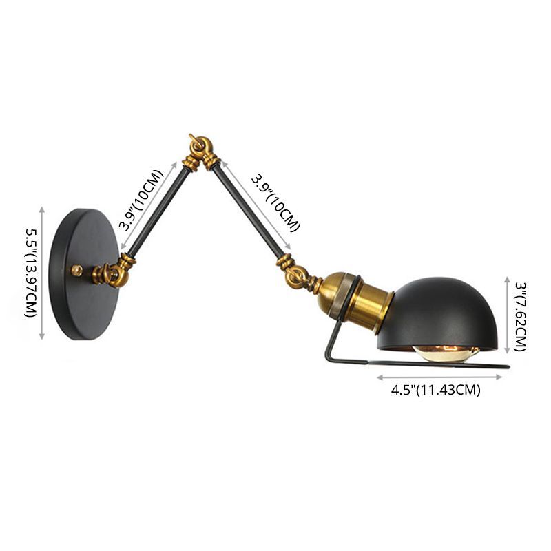 Brady Wall Lamp dimensions, minimalist metal adjustable bedroom light