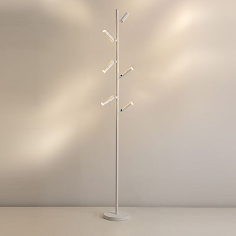 Cooley Multi-Head LED Floor Lamp, White Finish