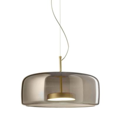 Minimalist Cylindrical Pendant Light, Smoky Gray Glass Minimalist Cylindrical Metal/Glass Pendant Light, Kitchen