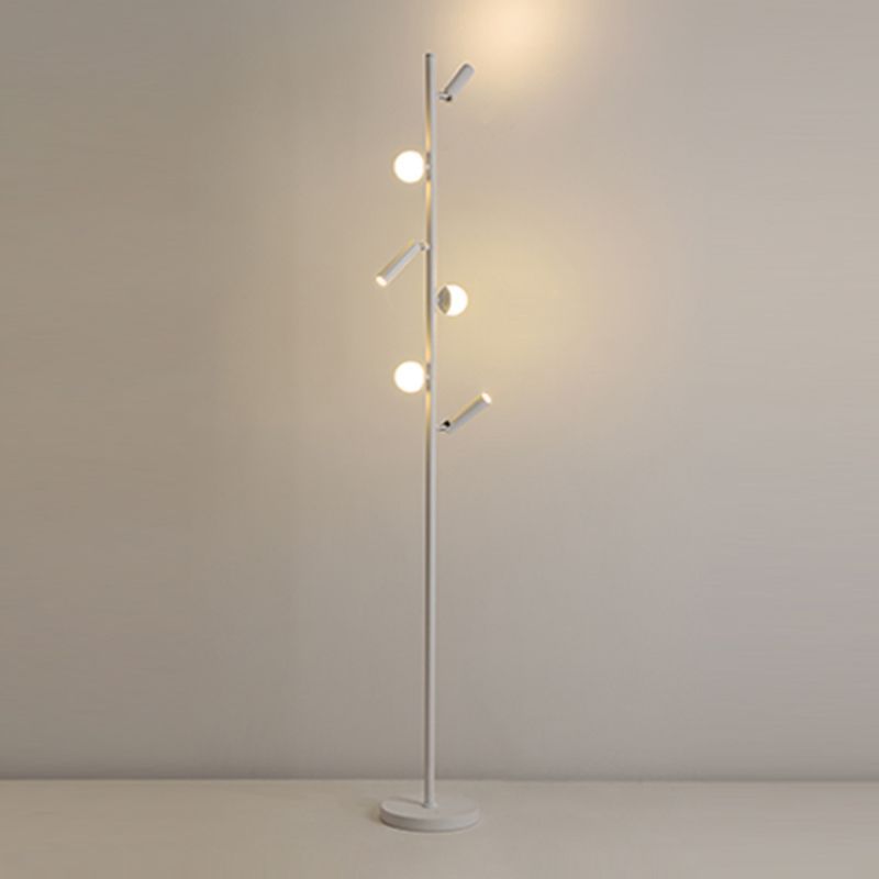 Cooley Modern Multi-Head Floor Lamp - White