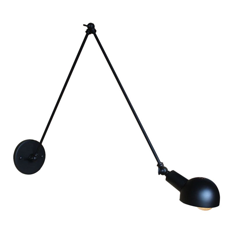 Brady Black Metal Adjustable Wall Lamp