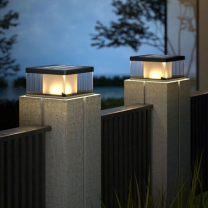 Riley LED outdoor wall lamp on pillar