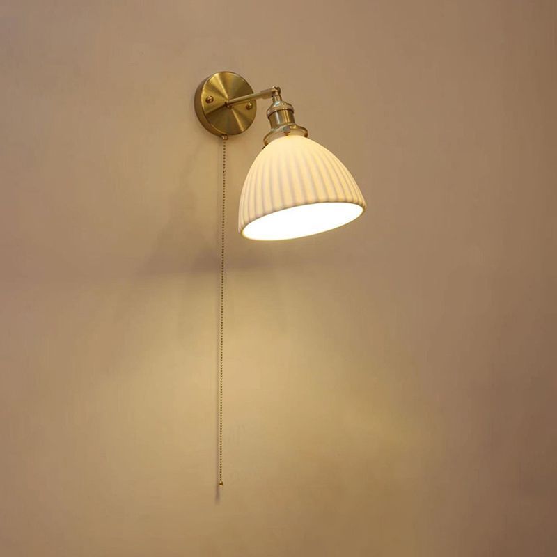 Lottie Wall Lamp with pull chain, Nordic design