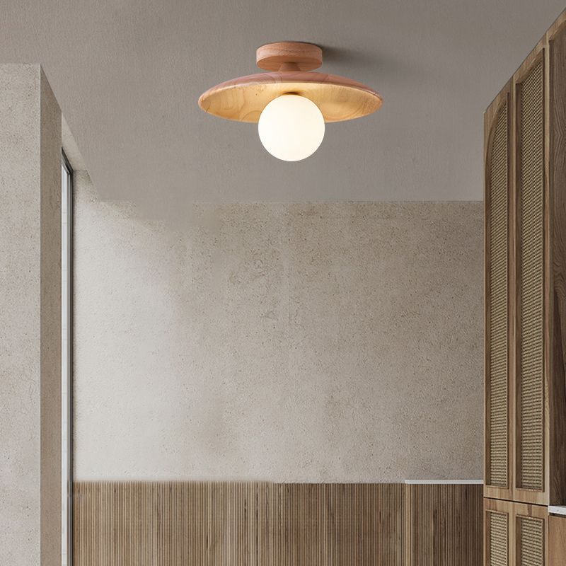 Carins Modern Round Flush Mount Ceiling Light in interior setting