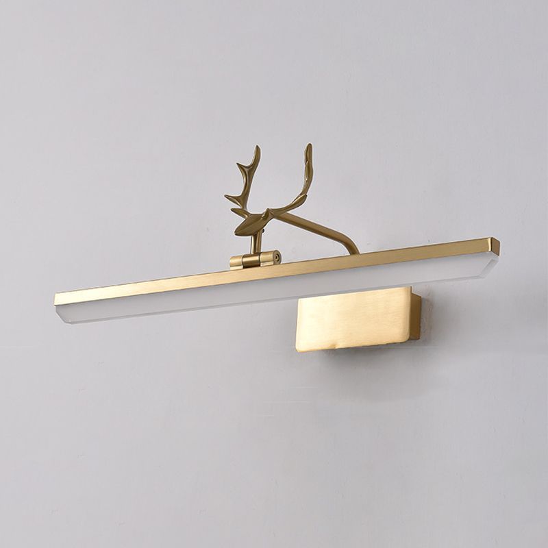 Las Sola antler vanity light, metal LED wall lamp