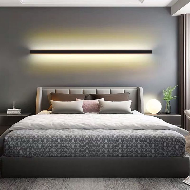 Edge Linear Wall Lamp in Bedroom, modern lighting design