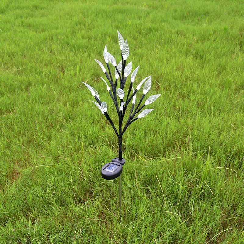 Modern solar bollard light, tree-shaped outdoor lighting