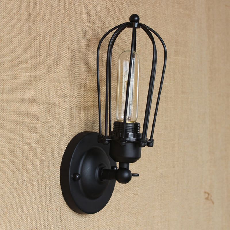 Vintage Iron Wall Lamp, Alessio Bronze Finish