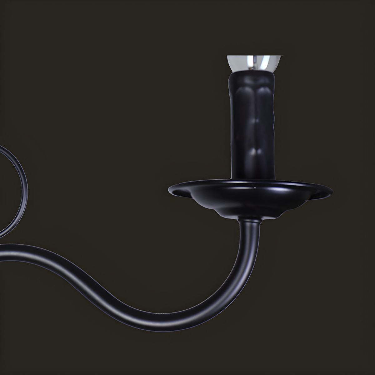 Close-up of Silva Transitional Candle Chain Chandelier
