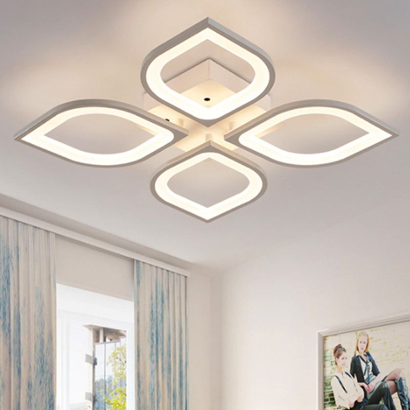 Modern petal design ceiling light in living room