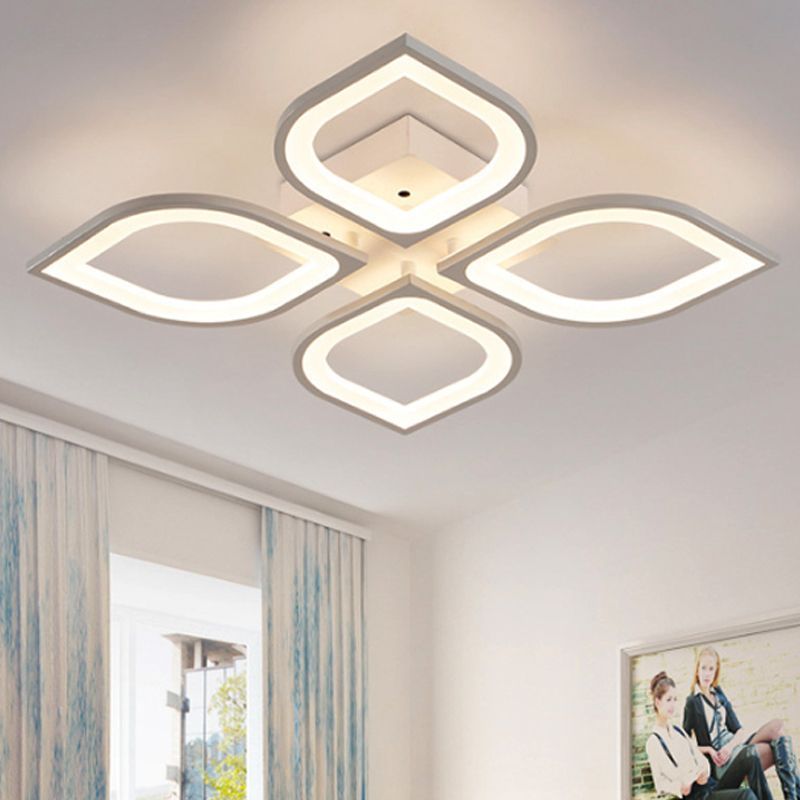 Modern petal design ceiling light in living room
