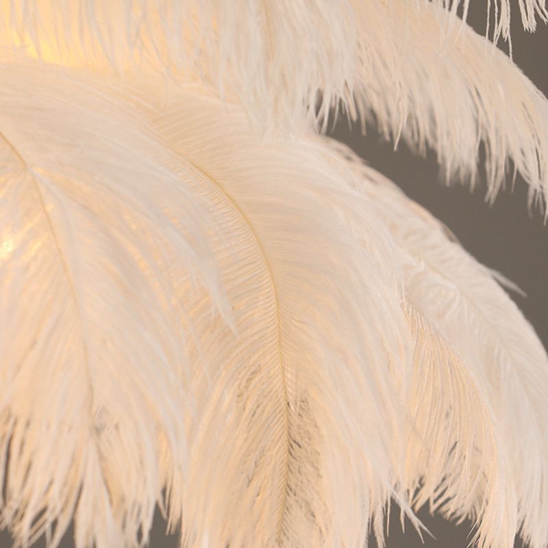 Close-up of O'Moore Ostrich Feather Chandelier detail