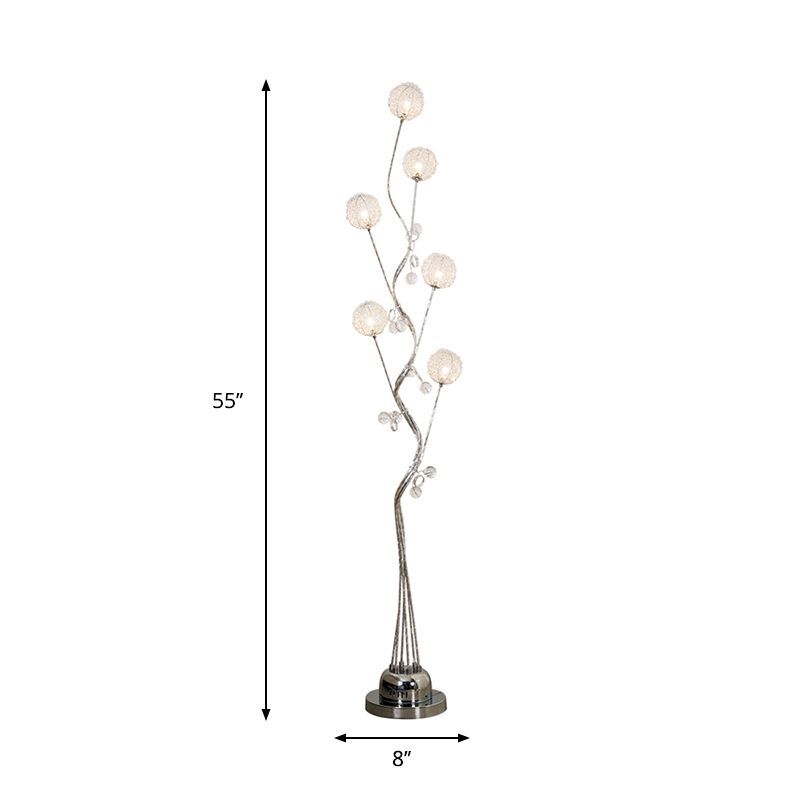 Bella Multi-Head Floor Lamp - 55 inch height, 8 inch base