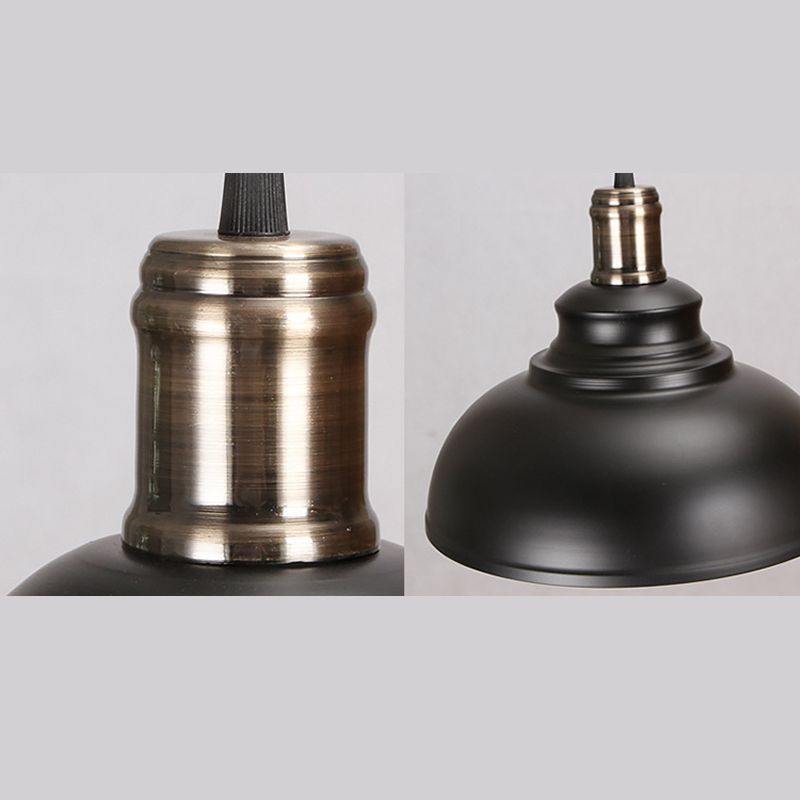 Cooley pendant light: copper and black metal finish details.