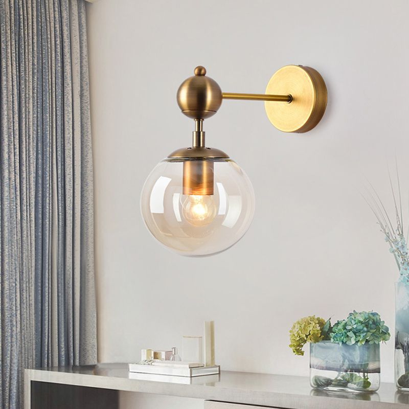 Gold Valentina Globe Wall Light - Bedroom Lighting