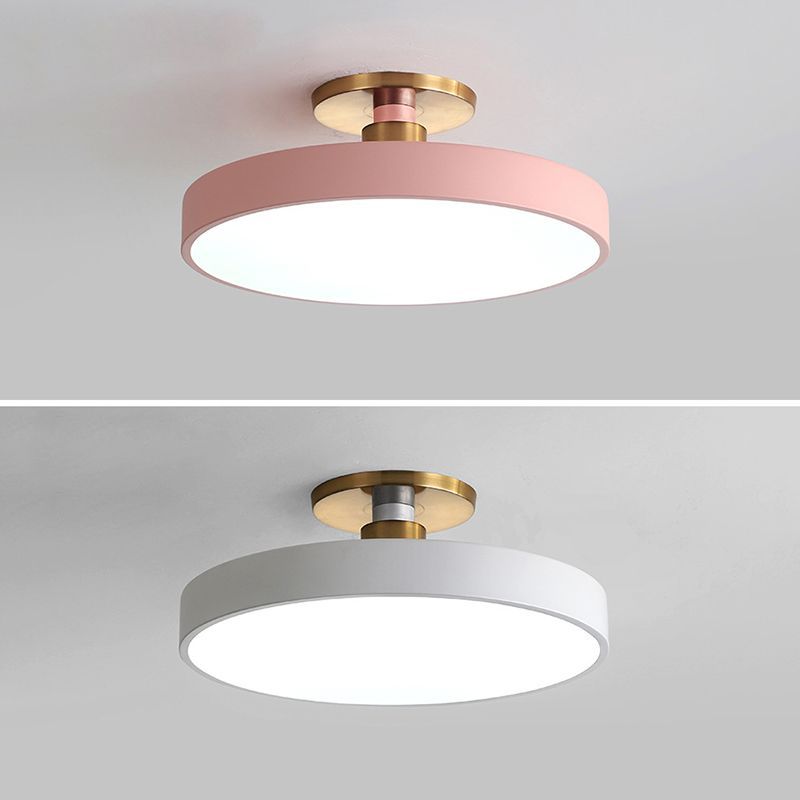 Pink & White Morandi Round Ceiling Lights
