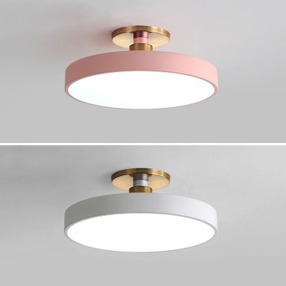 Pink & White Morandi Round Ceiling Lights