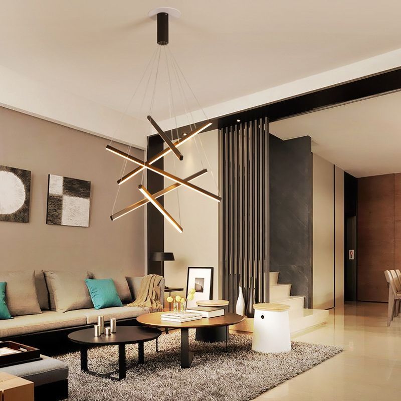 Edge Minimalist Pendant Light in a Modern Living Room