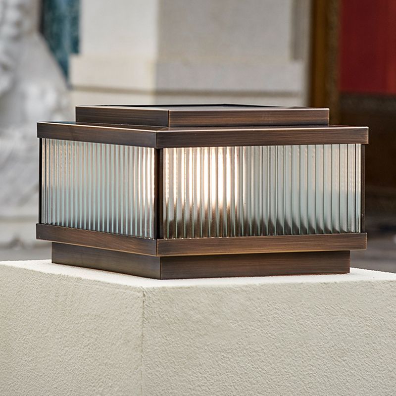 Riley Outdoor Pillar Light with Glass Panels