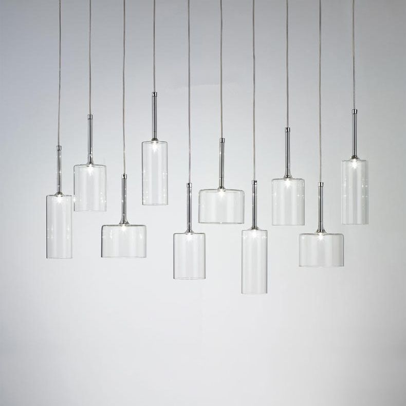 Hailie Minimalist Modern Glass Pendant Lights - Clear