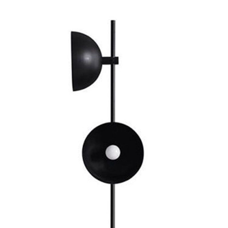 Salgado Modern Dome Floor Lamp - Black Metal Finish