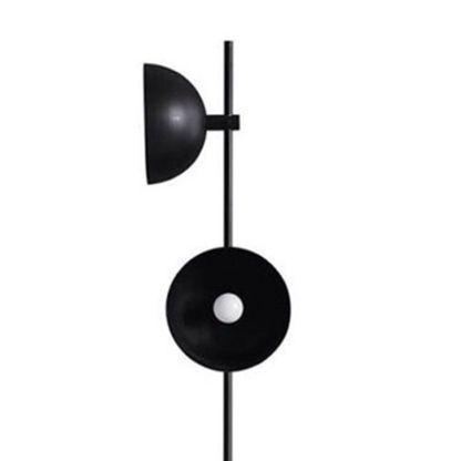 Salgado Modern Dome Floor Lamp - Black Metal Finish