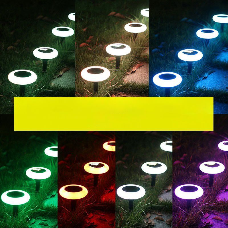 Pena Modern Rock Outdoor Ground Light showcasing RGB color options