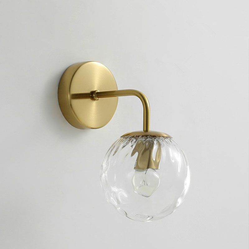 Valentina LED Wall Lamp - Gold metal and glass fixture