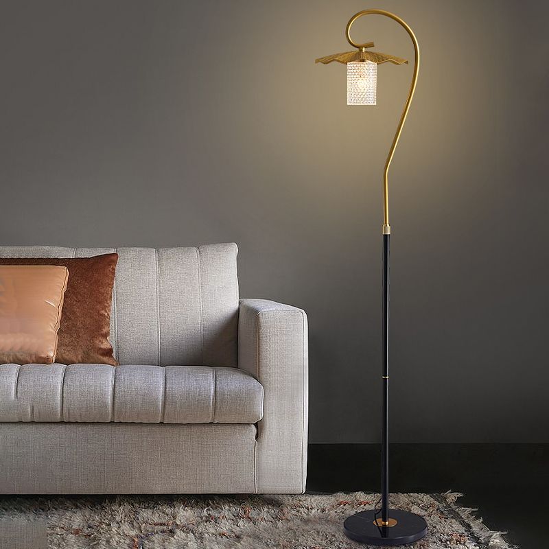 Carins Lotus Floor Lamp beside sofa