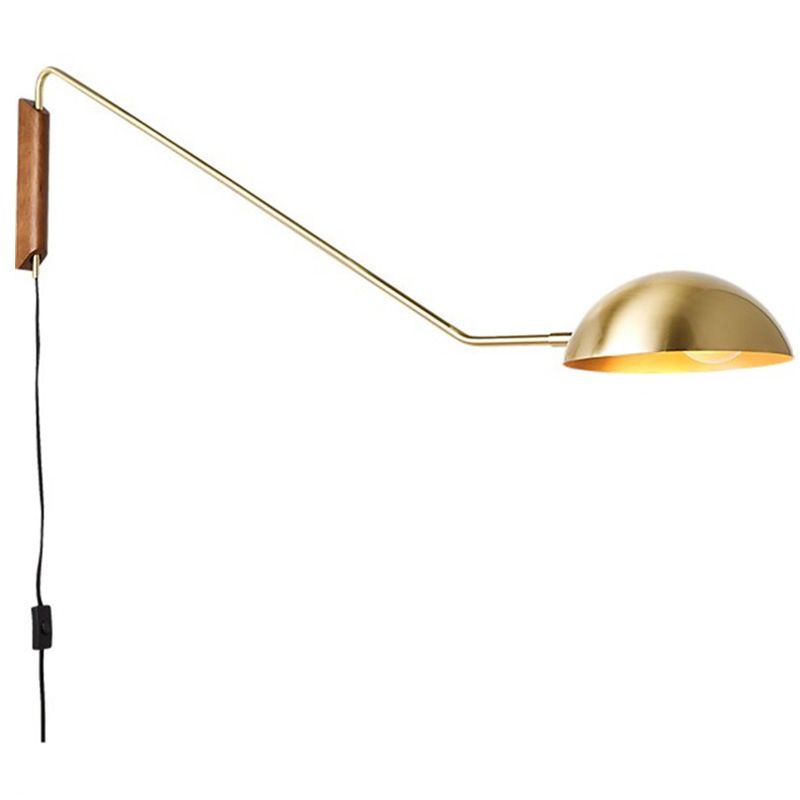 Brady Wall Lamp - Gold Metal Adjustable Lighting