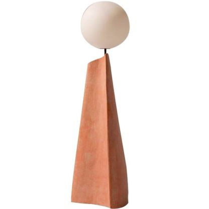 Valentina Globe Floor Lamp, Metal and Glass