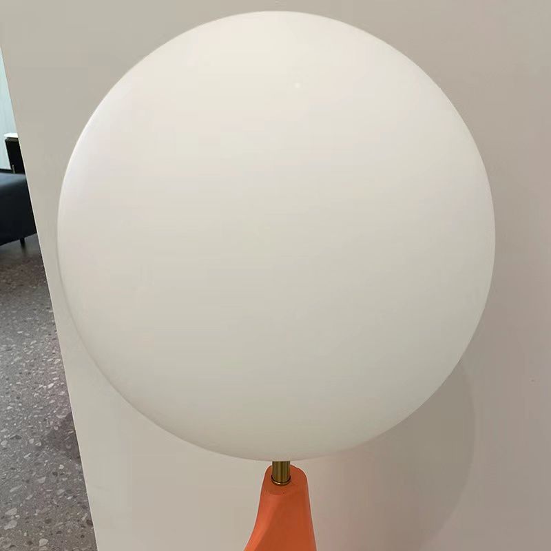 Valentina Globe Floor Lamp - Orange Base