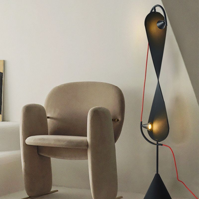 Modern floor lamp with geometric design